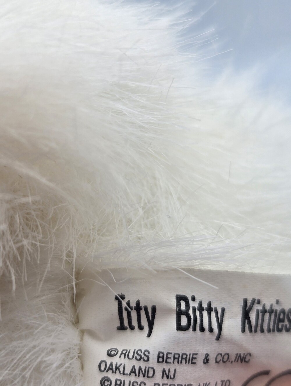 Russ Itty Bitty Kitties White Kitten w/Pink Bow 3.5" Miniature Plush Vintage - Picture 7 of 11